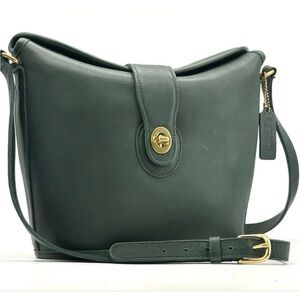 Coach Green Leather Shoulder Bag